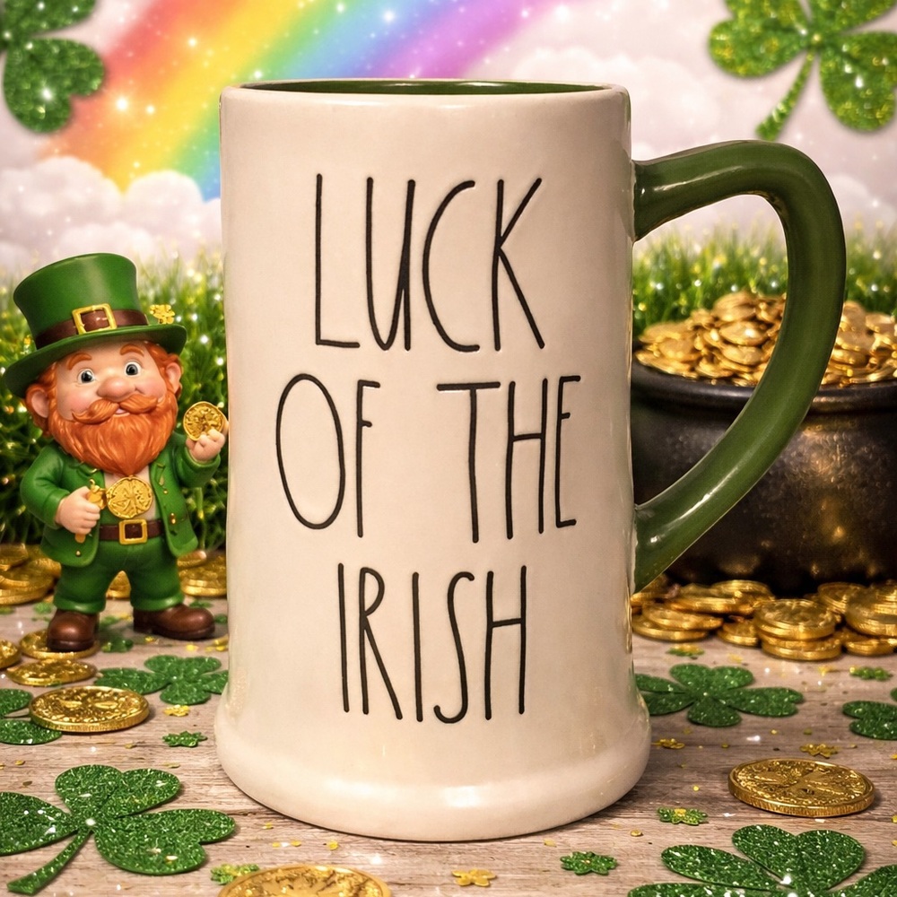 Rae Dunn 🍀 LUCK OF THE IRISH ☘️ Beer Stein